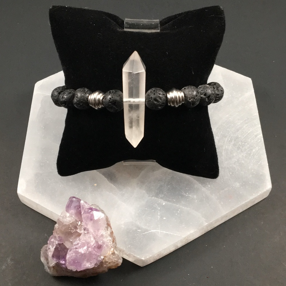 Men’s Lava Rock Crystal Bracelet